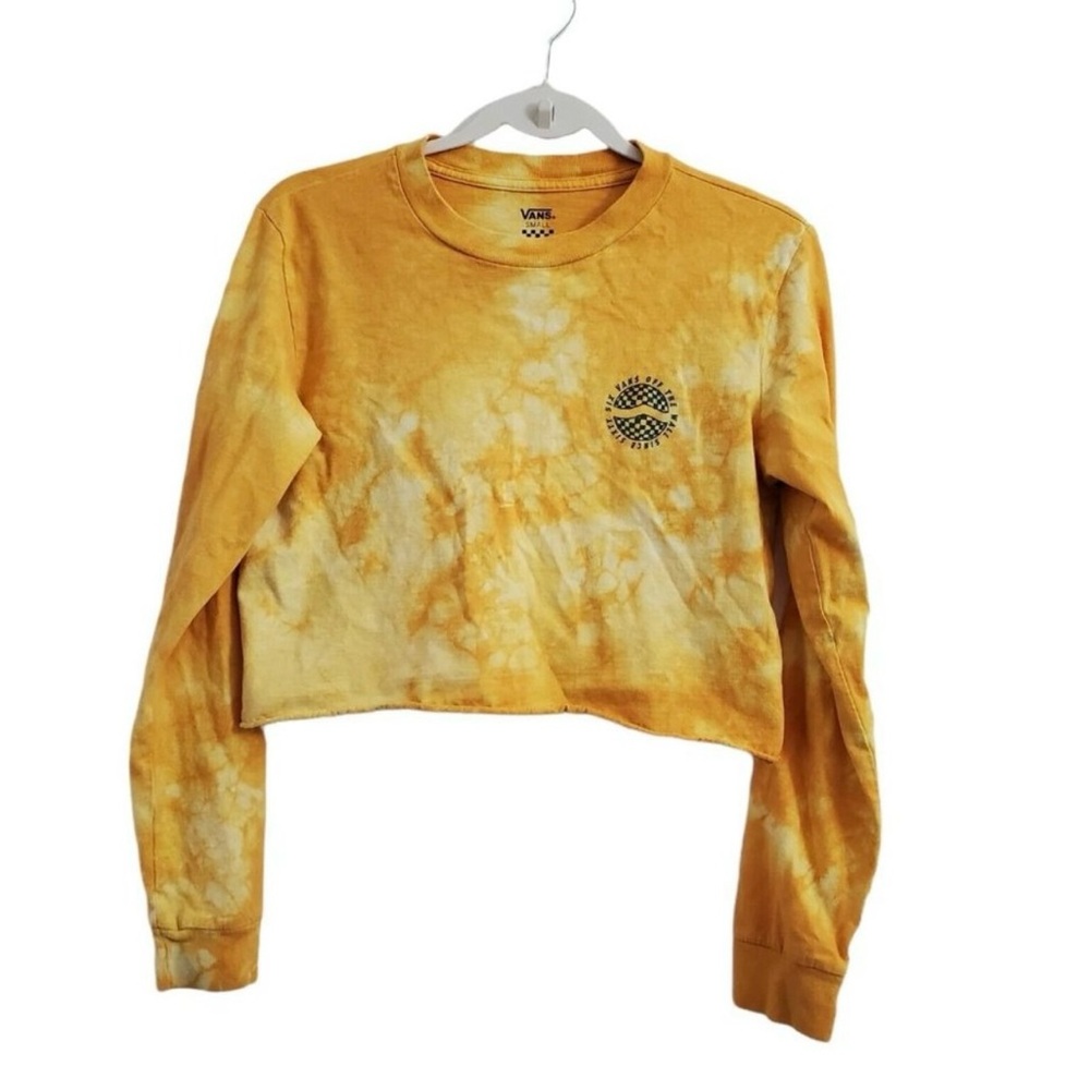 Vans Mustard Tie-Dye Long Sleeve Crop Top